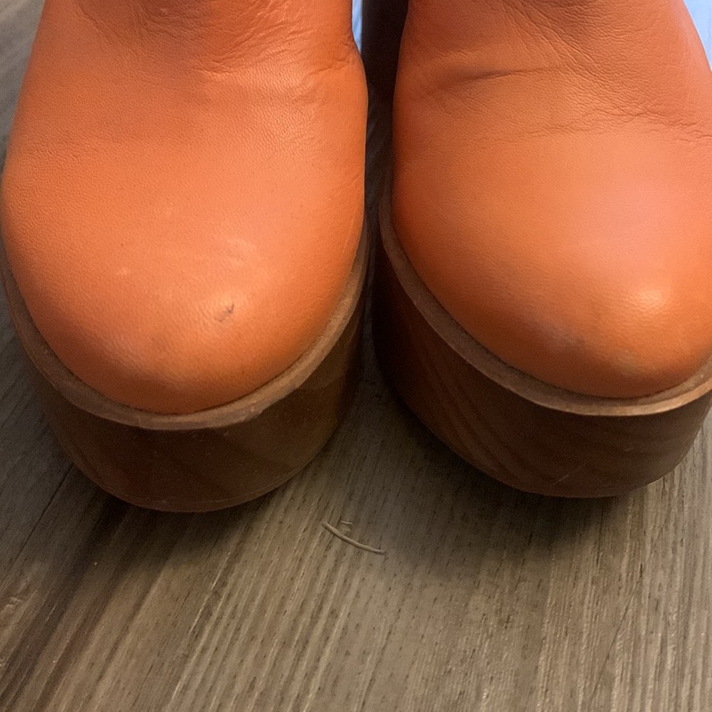 Free People Orange Suki Heel Platform Clogs - Picture 11 of 11
